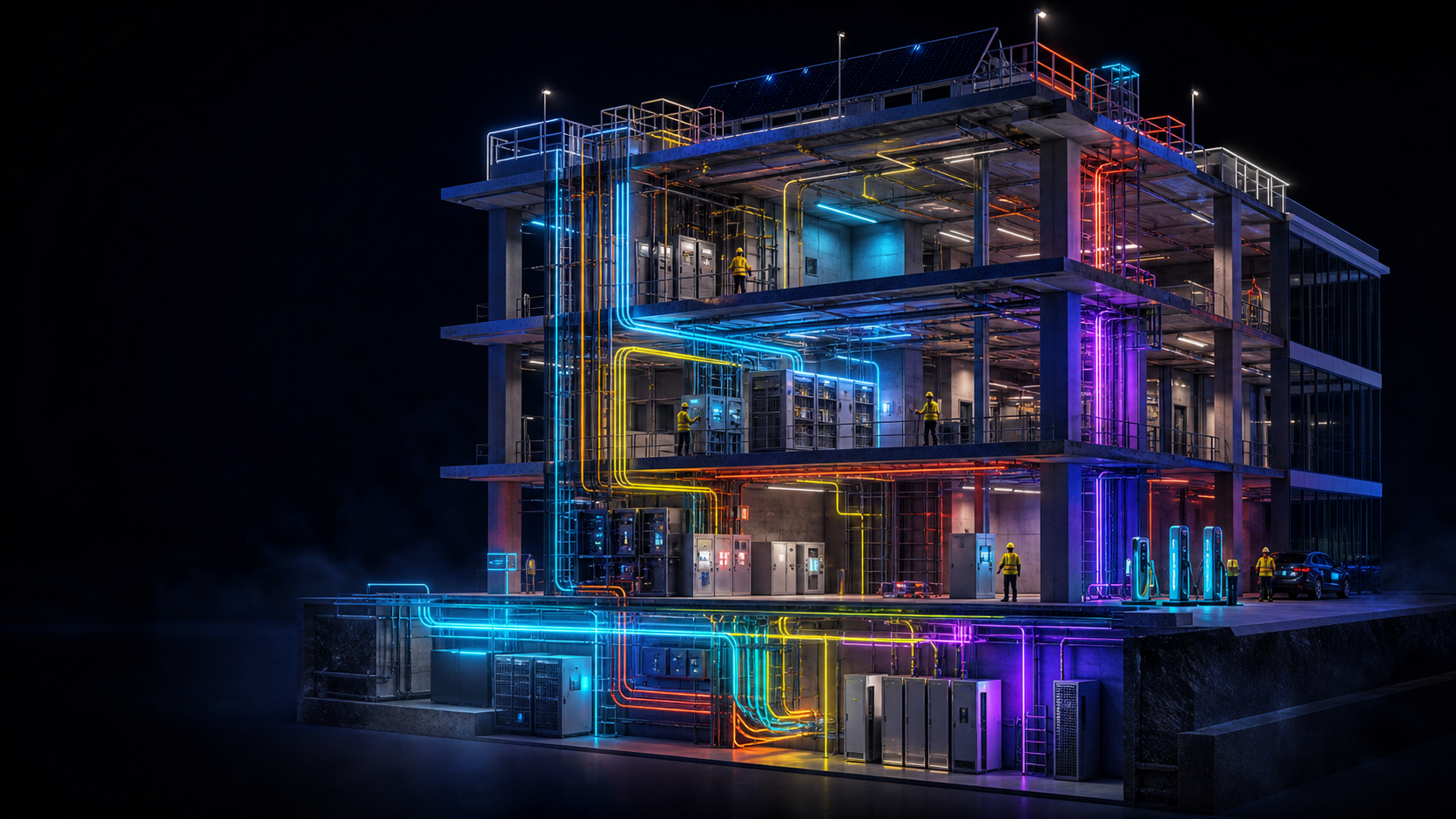 Elektrotechnische installatie in een gebouw